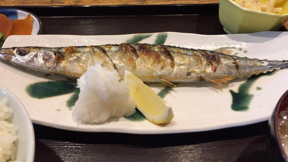 焼き魚定食（さんま）　和の花