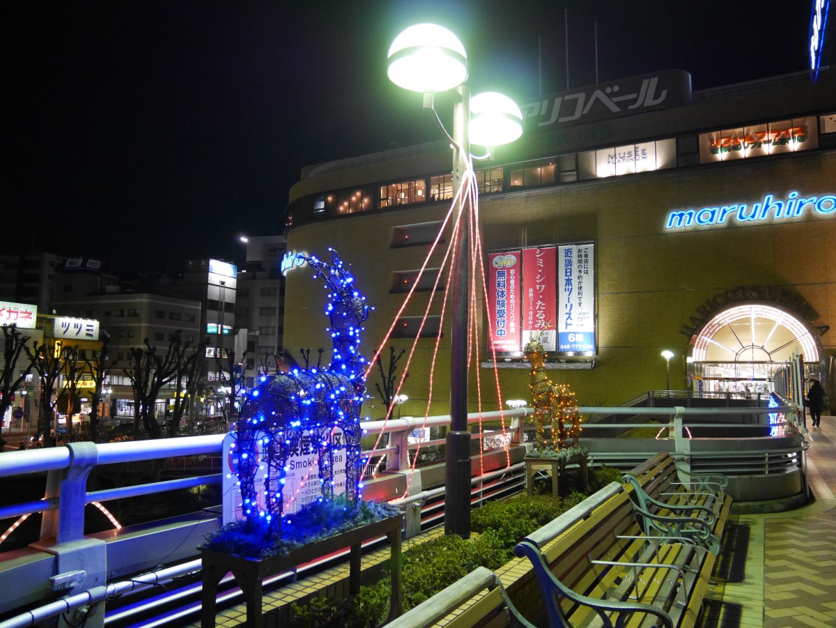 【上尾市】１２月の駅前のイルミネーションは意外と綺麗です